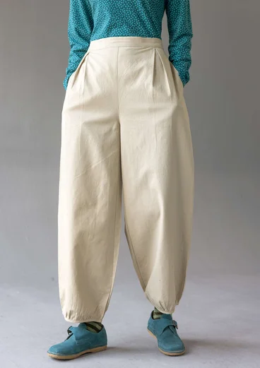 Cotton/linen harem trousers - natural