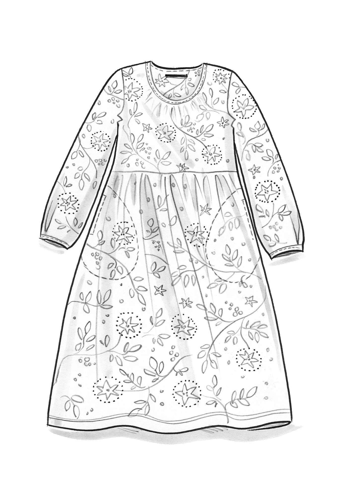 “Rimfrost” jersey dress in lyocell/spandex cranberry