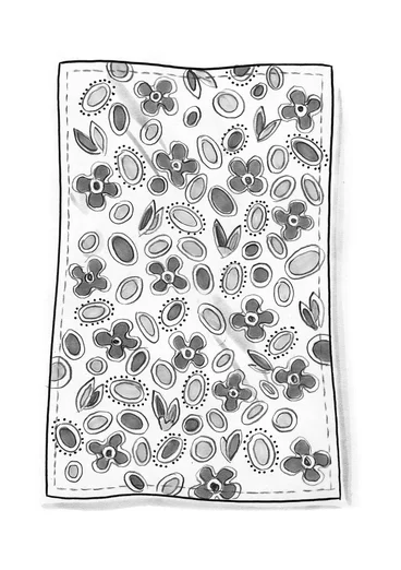 “Sol” patterned organic cotton tablecloth - amaryllis