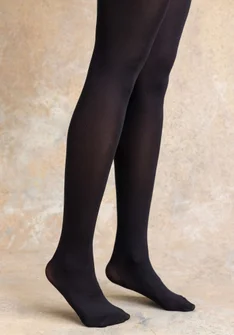 Solid-colour tights made from recycled polyamide - black