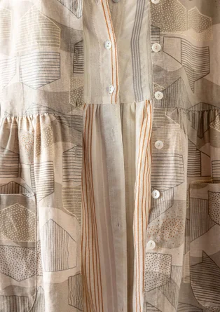Blouse "Alaska" en coton biologique/lin - taupe