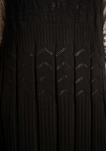 Strickkleid „Raya“ aus Bio-Baumwolle - schwarz