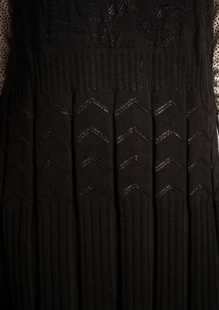 Strickkleid „Raya“ aus Bio-Baumwolle - schwarz