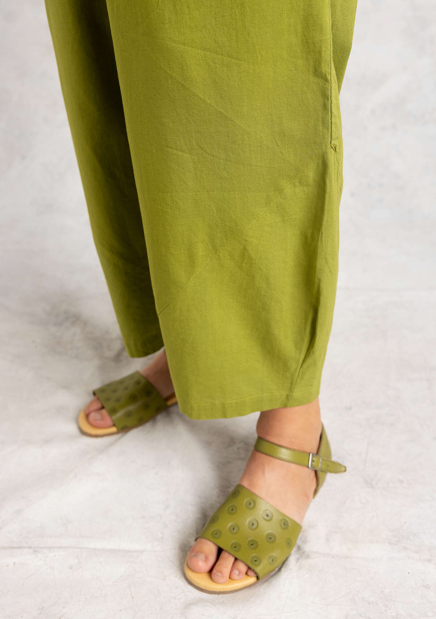 Woven organic cotton trousers birchleaf
