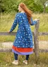 Tricot jurk "Star" van biologisch katoen (porseleinblauw S)