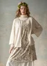 Gilet pointelle "Blomstra" en laine feutrée (plumes XS)