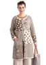 Long gilet "Zoe" en laine (naturel chiné/écru, non teint XXL)
