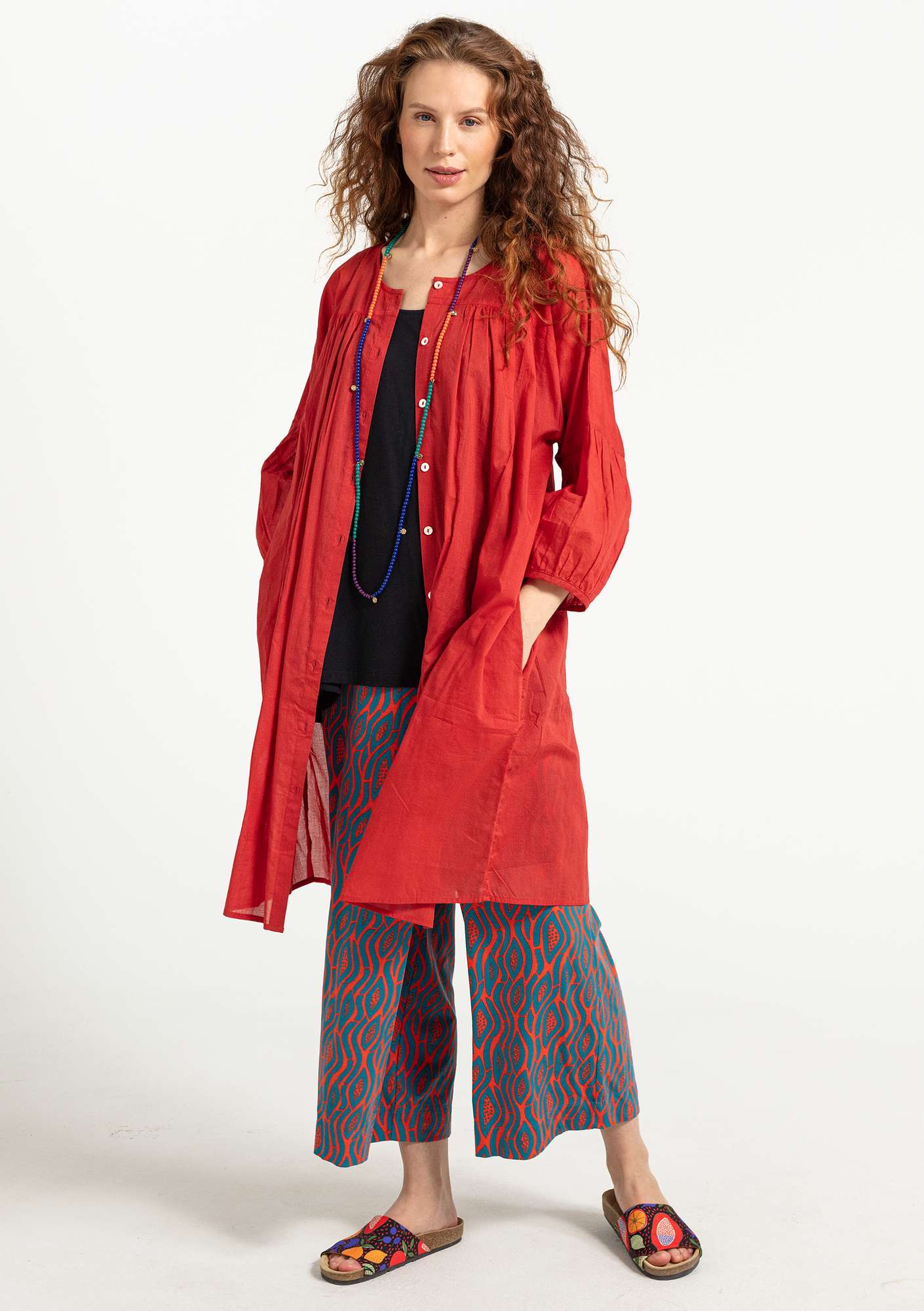 Kleid „Billie“ aus Öko-/Recycling-Baumwolle dunkelkupfer thumbnail