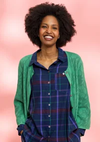 Gilet "Blomstra" en maille de coton biologique/recyclé - malachite