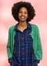 Gilet "Blomstra" en maille de coton biologique/recyclé (malachite L)
