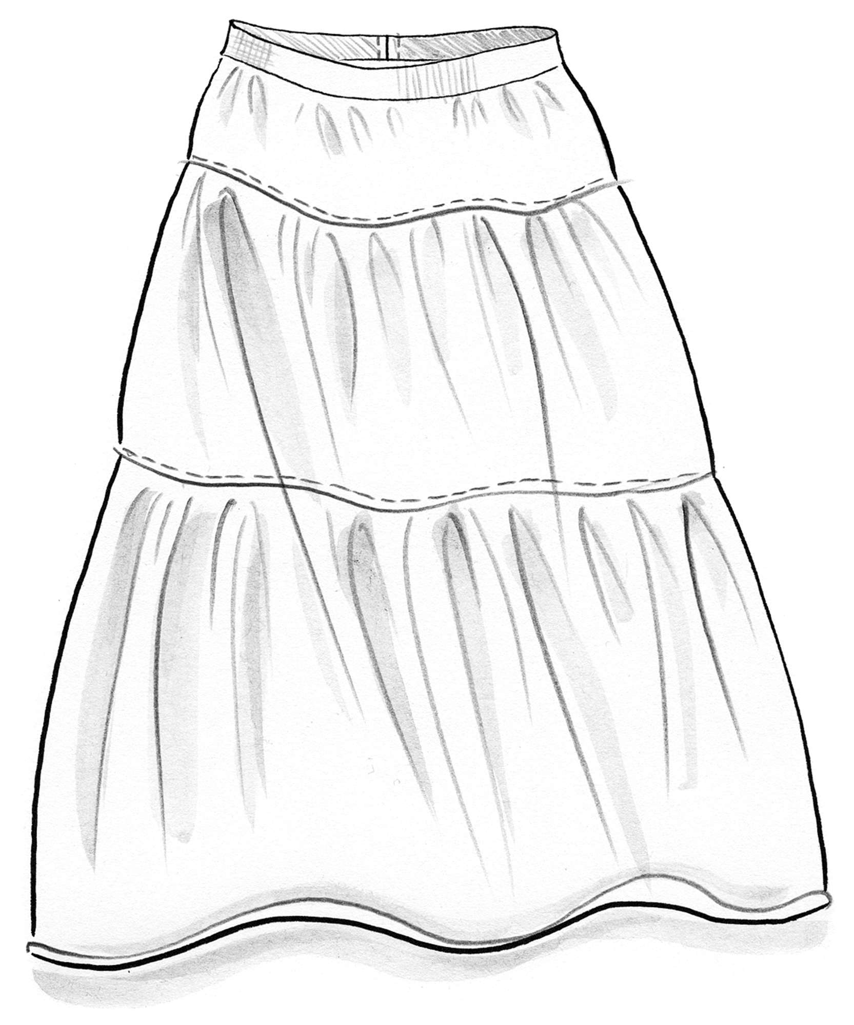 La jupe ample en écocoton