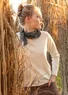 Knit sweater in organic/recycled cotton (undyed S)
