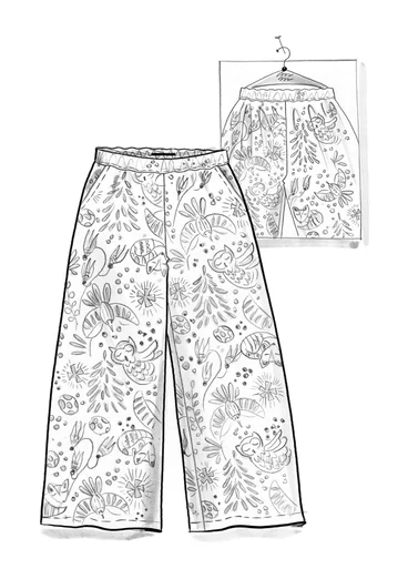 “Denali” woven organic cotton trousers - black