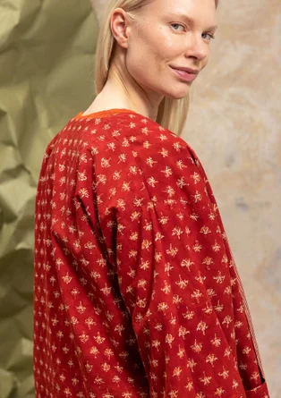 Kimono tissé ”Willow” en coton biologique - henné