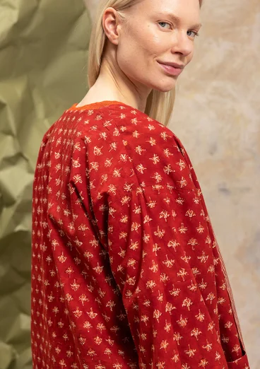 Kimono tissé ”Willow” en coton biologique - henné