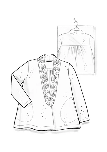 Veloursjacke „Nora“ aus Bio-Baumwolle/Recycling-Polyester - indigogrün