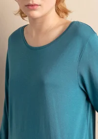 Tunique "Juliet" en jersey de coton biologique/modal - indigotier