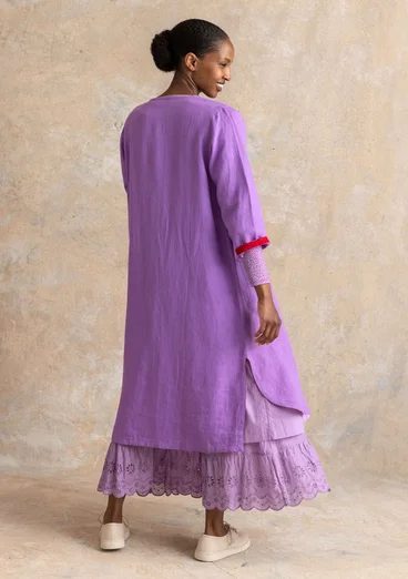 Woven linen dress - purple cosmos