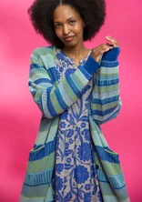 Langstrickjacke „Andromeda“ aus Bio-/Recycling-Baumwolle - hellindigo