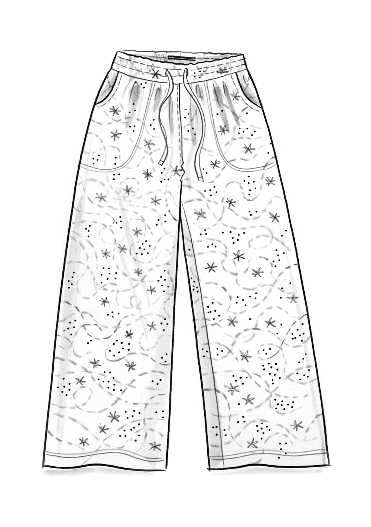 Pyjamabroek  Aurora  van micromodal/elastaan oester