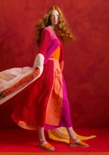 “Volcano" woven organic cotton skirt - bright red