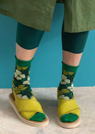 Socken „Theia“ aus Bio-Baumwolle - flaschengrün