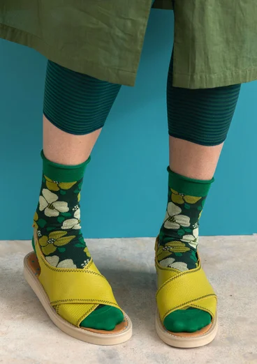 Socken „Theia“ aus Bio-Baumwolle - flaschengrün
