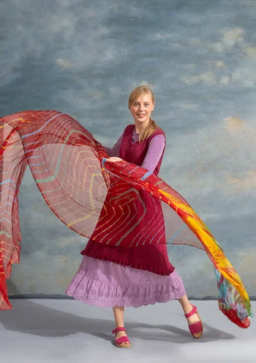 Strickkleid „Raya“ aus Bio-Baumwolle - dunkelhibiskus