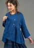 “Bodil” woven linen jacket (indigo blue S)