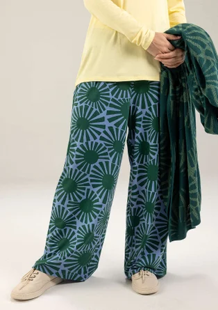 Jerseybukser "Taiyoko" i lyocell/elastan - regnskovsgrøn