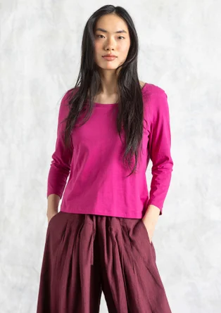 Organic cotton jersey top - cerise