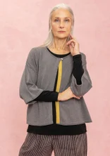 Gilet en coton biologique/laine avec teinture végétale - gris fer