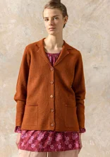 Knitted blazer crafted from felted organic wool - pecannt0SL0melange