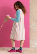 Robe tissée ”Esme” en coton biologique/lin - multicolore/rayé