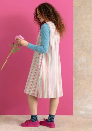 Robe tissée ”Esme” en coton/lin - multicolore/rayé