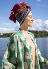 “Eclipse” organic cotton kimono - green sea glass