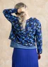 Gilet fleuri "Hillevi" en coton biologique/recyclé (encre L)