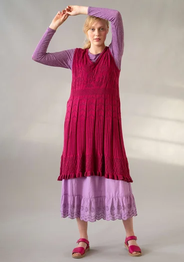 Strickkleid „Raya“ aus Bio-Baumwolle - dunkelhibiskus