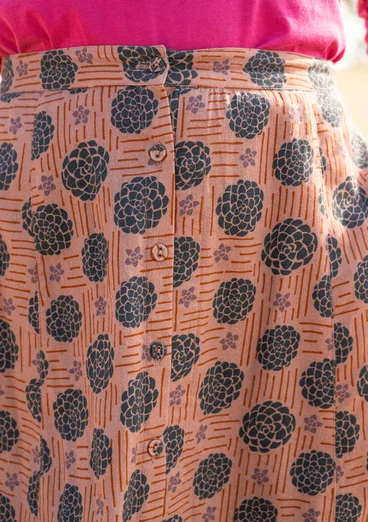 “Gjusta” woven organic cotton skirt - old rose