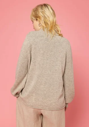 Pull en laine - naturel foncé