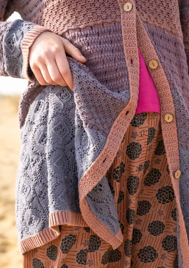 “Chloe” recycled cotton coatigan - old rose