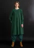 “Ylva” jersey dress in organic cotton/spandex (dark green XXL)