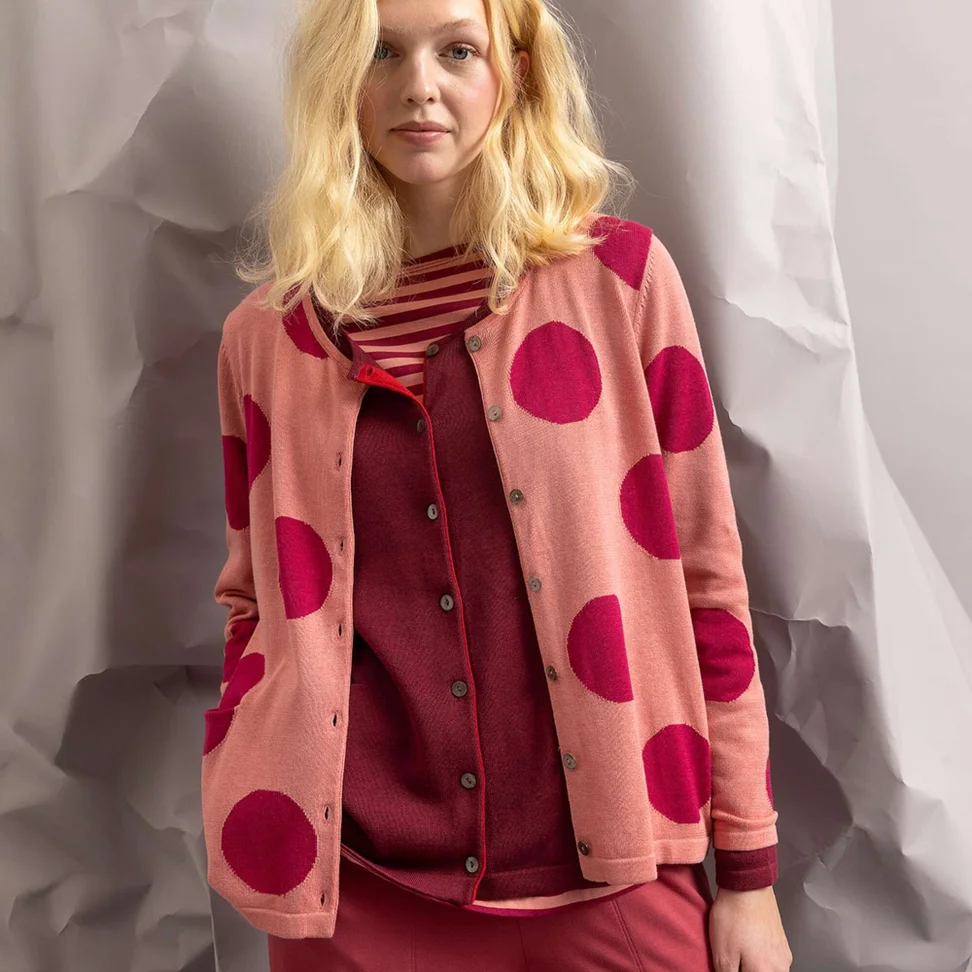 Vest "Ina" van biologisch katoen/lyocell - kersenbloesem