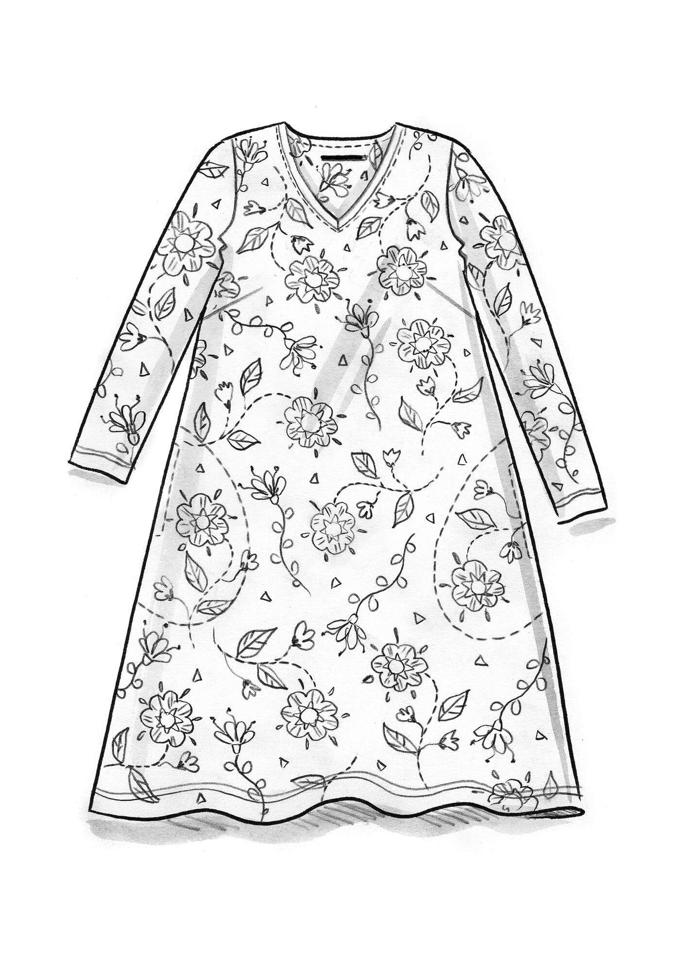 “Strandglim” jersey dress in organic cotton/modal indigo