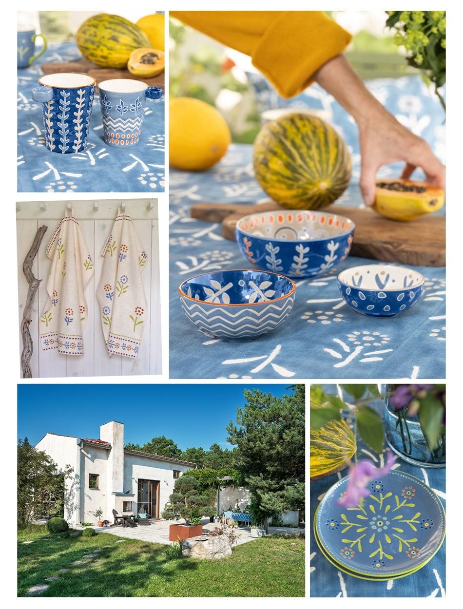 Hand-painted porcelain to decorate the table with