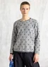 “Tove” organic/recycled cotton favourite sweater (grey melange/patterned XL)