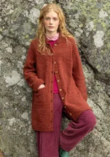 Langstrickjacke „Nova Scotia“ aus Lammwolle - rost
