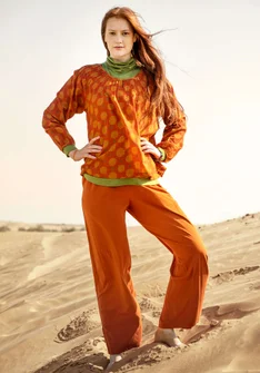 “Daisy” organic cotton jersey trousers - henna