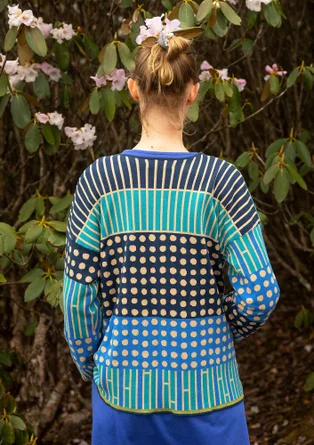 Gilet "Bhutan" en coton biologique/recyclé - turquoise