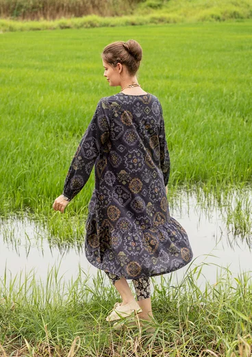 Webkleid „Poesi“ aus Bio-Baumwolle - schwarz